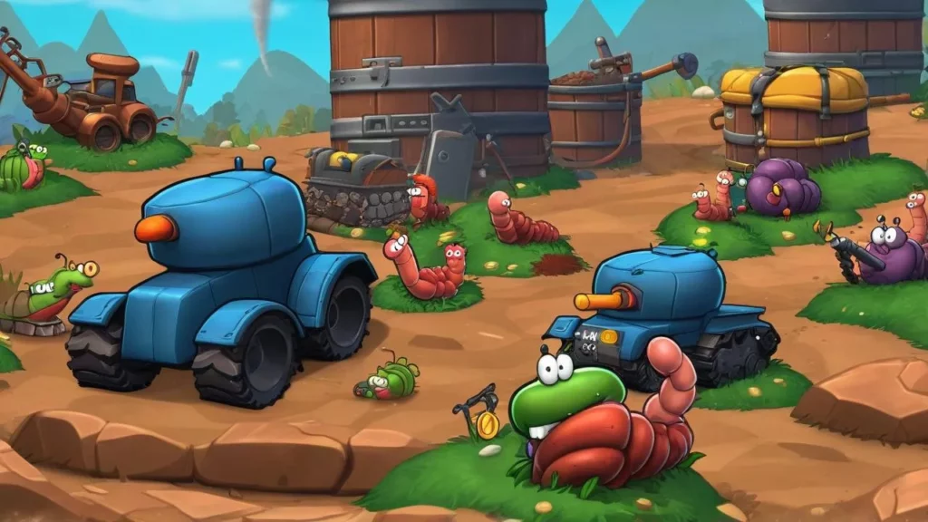 Explosión Épica en el Mundo de Worms